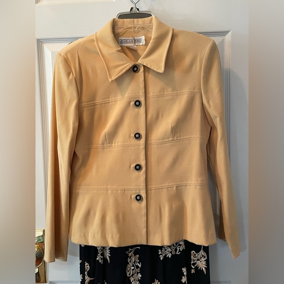 Jessica Howard 2pc Maxi Skirt and Jacket Black and Yellow, size 14 - Picture 4 of 14